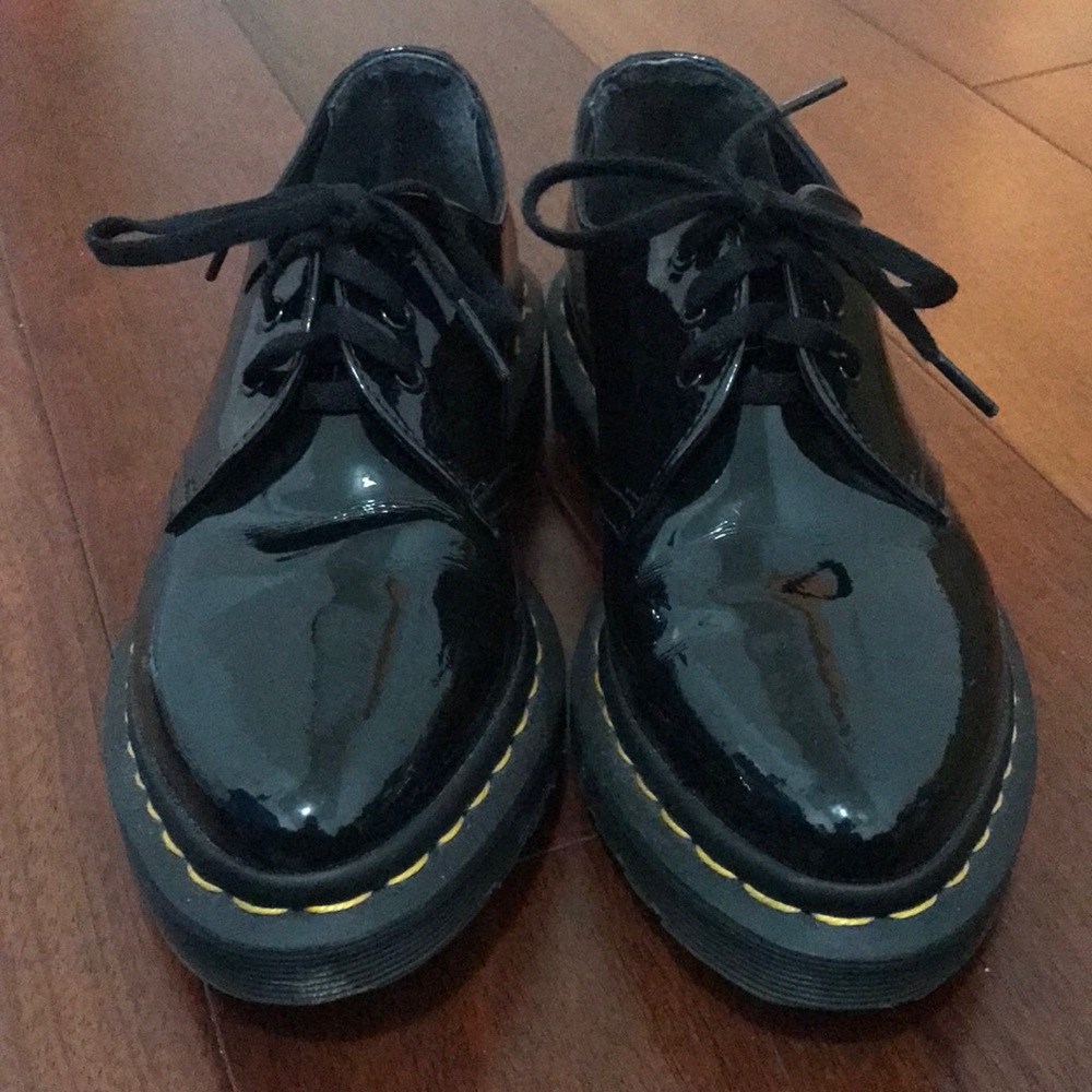 Dr. Martens Black Patent Dupree Oxfords, US Size 7, UK Size 5, EU Size 38